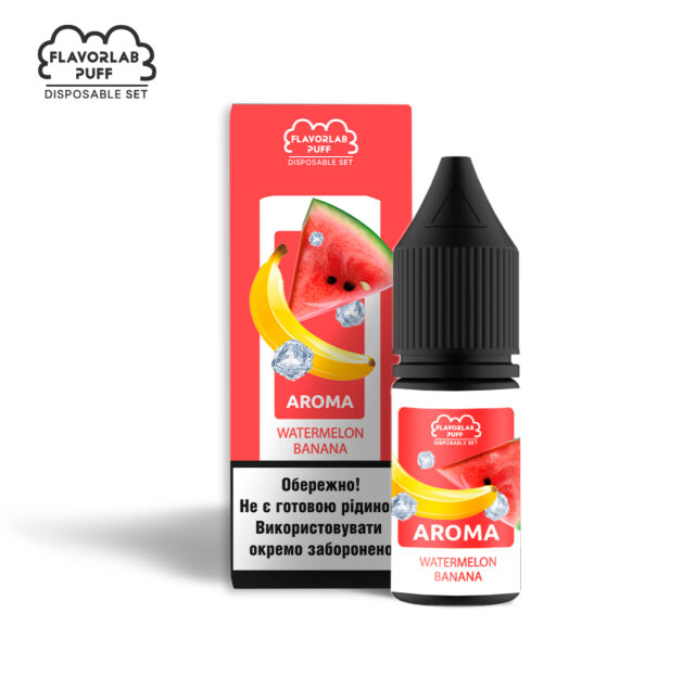 Ароматизатор Flavorlab Disposable Puff Watermelon Banana 10 мл