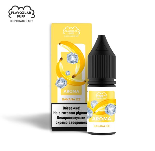 Ароматизатор Flavorlab Disposable Puff Banana Ice 10 мл