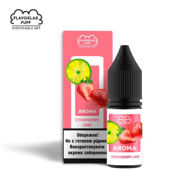 Ароматизатор Flavorlab Disposable Puff Strawberry Lime 10 мл