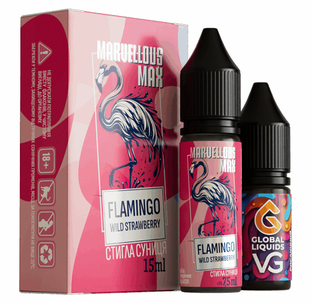 Ароматизатор Marvellous Max Flamingo Wild Strawberry 15 мл