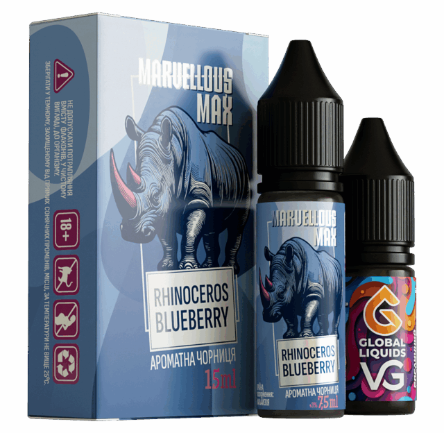 Ароматизатор Marvellous Max Rhinoceros Blueberry 15 мл