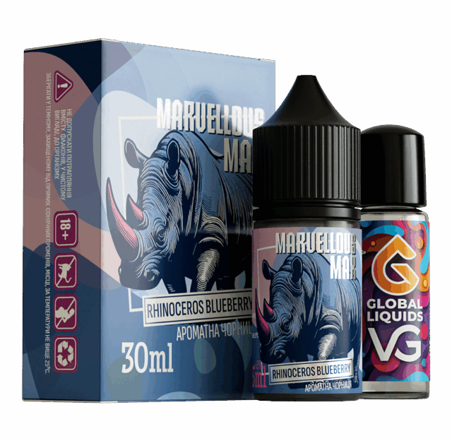 Ароматизатор Marvellous Max Rhinoceros Blueberry 30 мл